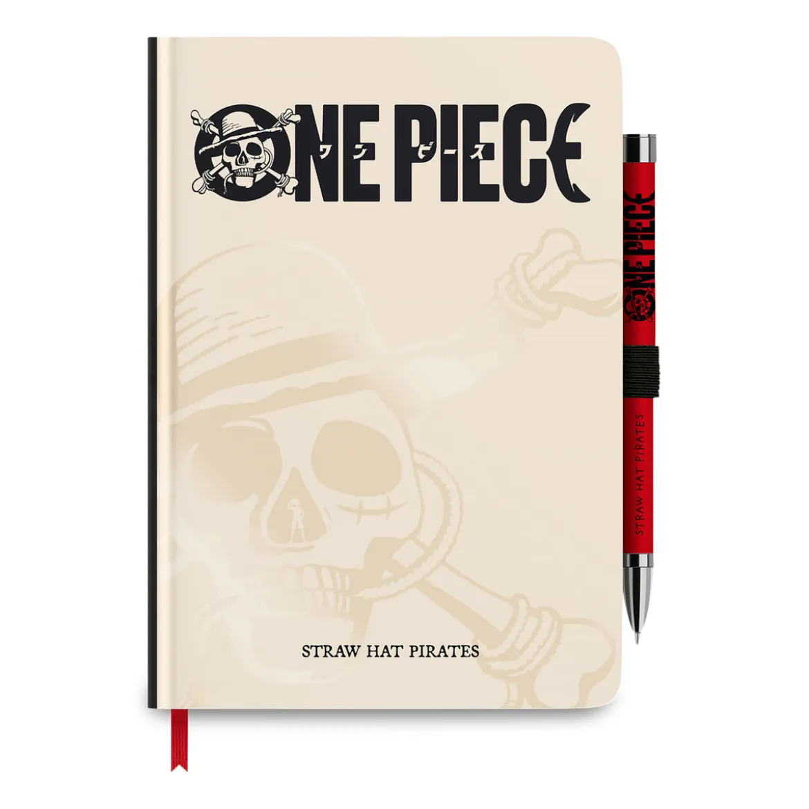 One Piece - Strohhut Piraten Notizbuch mit Projektor Stift