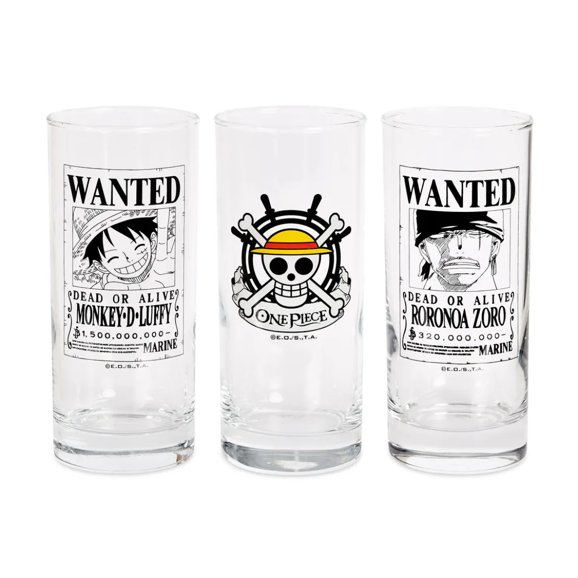 One Piece - Wanted Luffy und Zoro Gläserset