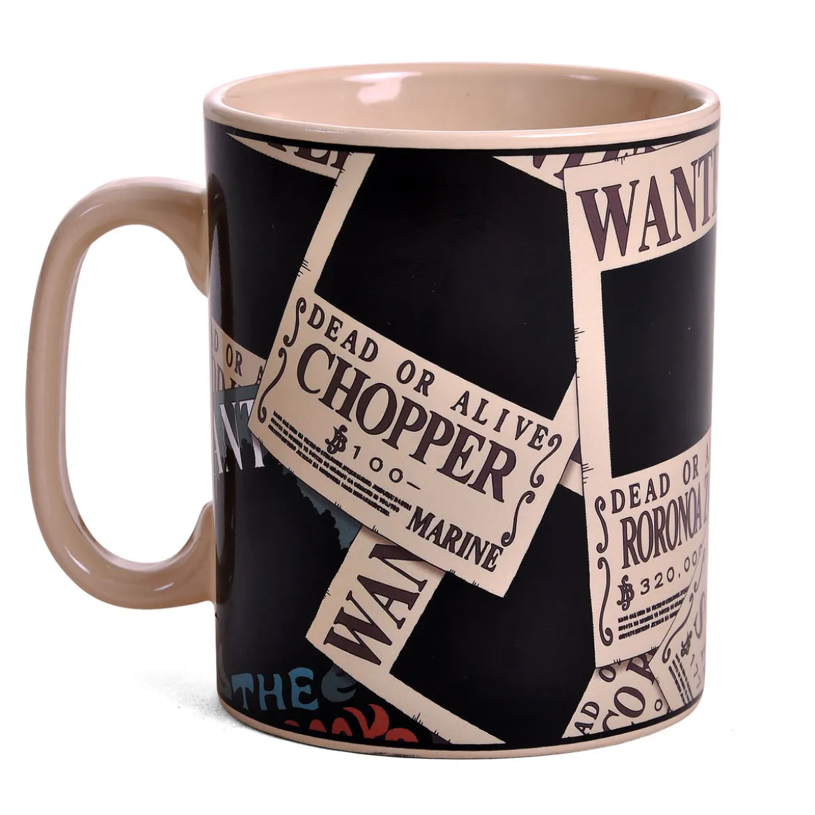 One Piece - Wanted Thermoeffekt Tasse
