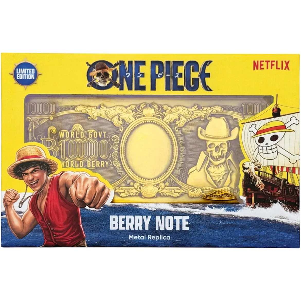 One Piece - 1000 World Berry Metall Banknote Sammler Replik