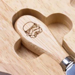 Original Stormtrooper Käsebrett inklusive Messer-Set für Star Wars Fans