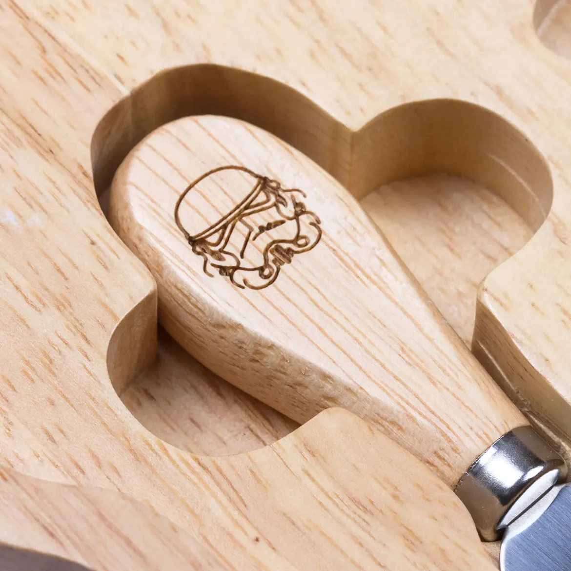 Original Stormtrooper Käsebrett inklusive Messer-Set für Star Wars Fans