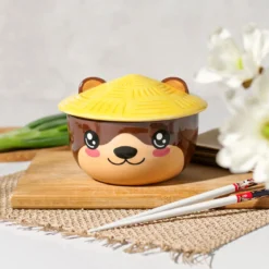 Otter Kawaii Schale mit Deckel für Anime Fans