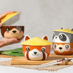 Otter Kawaii Schale mit Deckel für Anime Fans