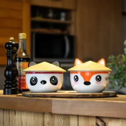 Panda Kawaii Schale mit Deckel für Anime Fans