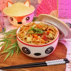 Panda Kawaii Schale mit Deckel für Anime Fans