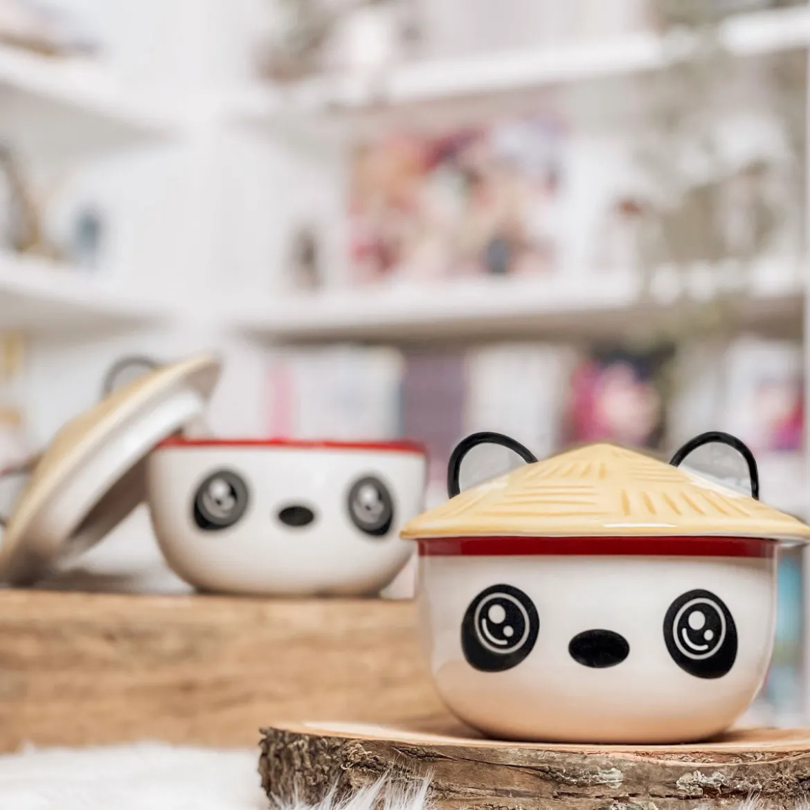 Panda Kawaii Schale mit Deckel für Anime Fans