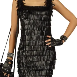 Partykleid mit Lederfransen - Damenkostüm