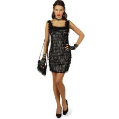 Partykleid mit Lederfransen - Damenkostüm