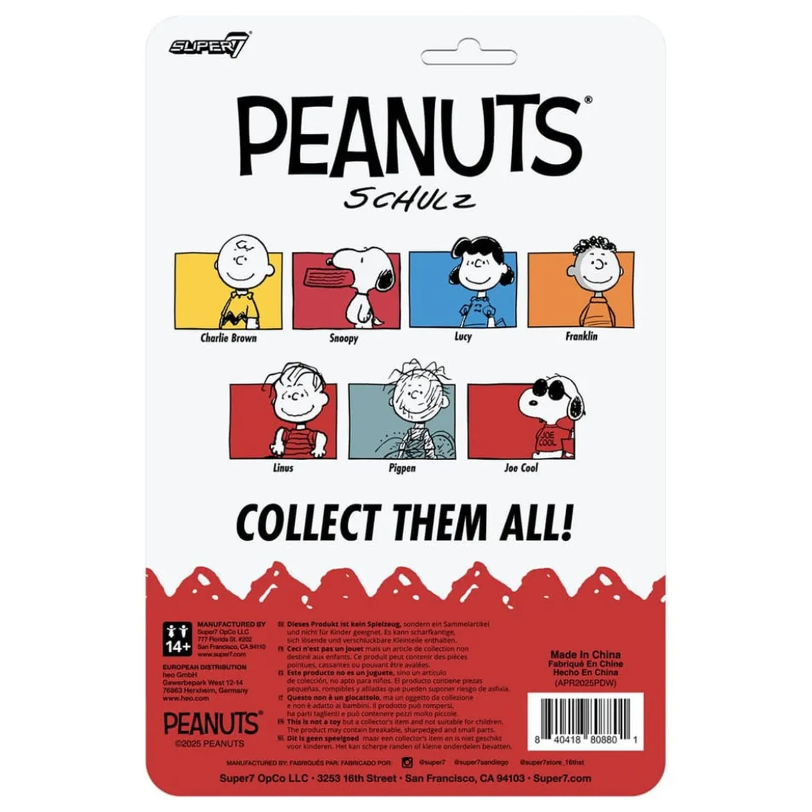 Peanuts ReAction Actionfigur Wave 8 Joe Cool 9 cm