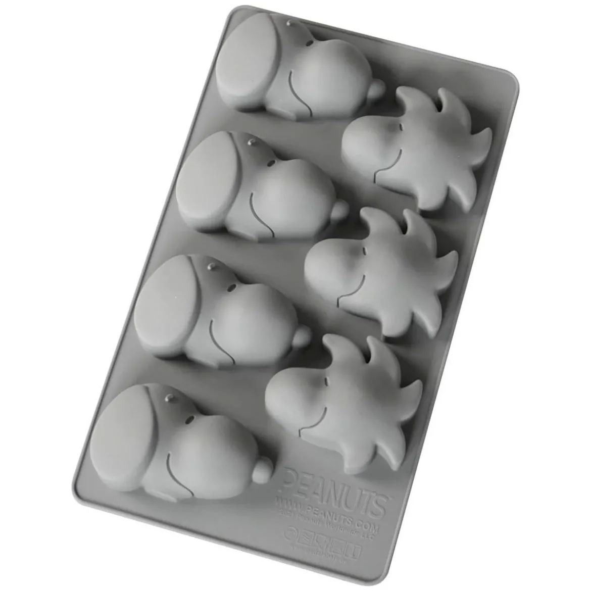 Peanuts Silikon-Muffinbackform Snoopy & Woodstock grau