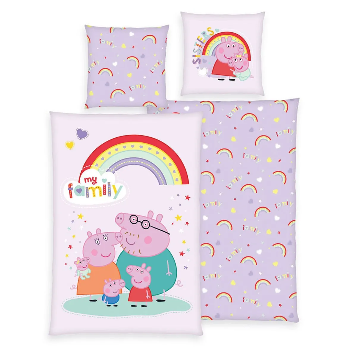 Peppa Pig Bettwäsche Ver. 2 135 x 200 cm