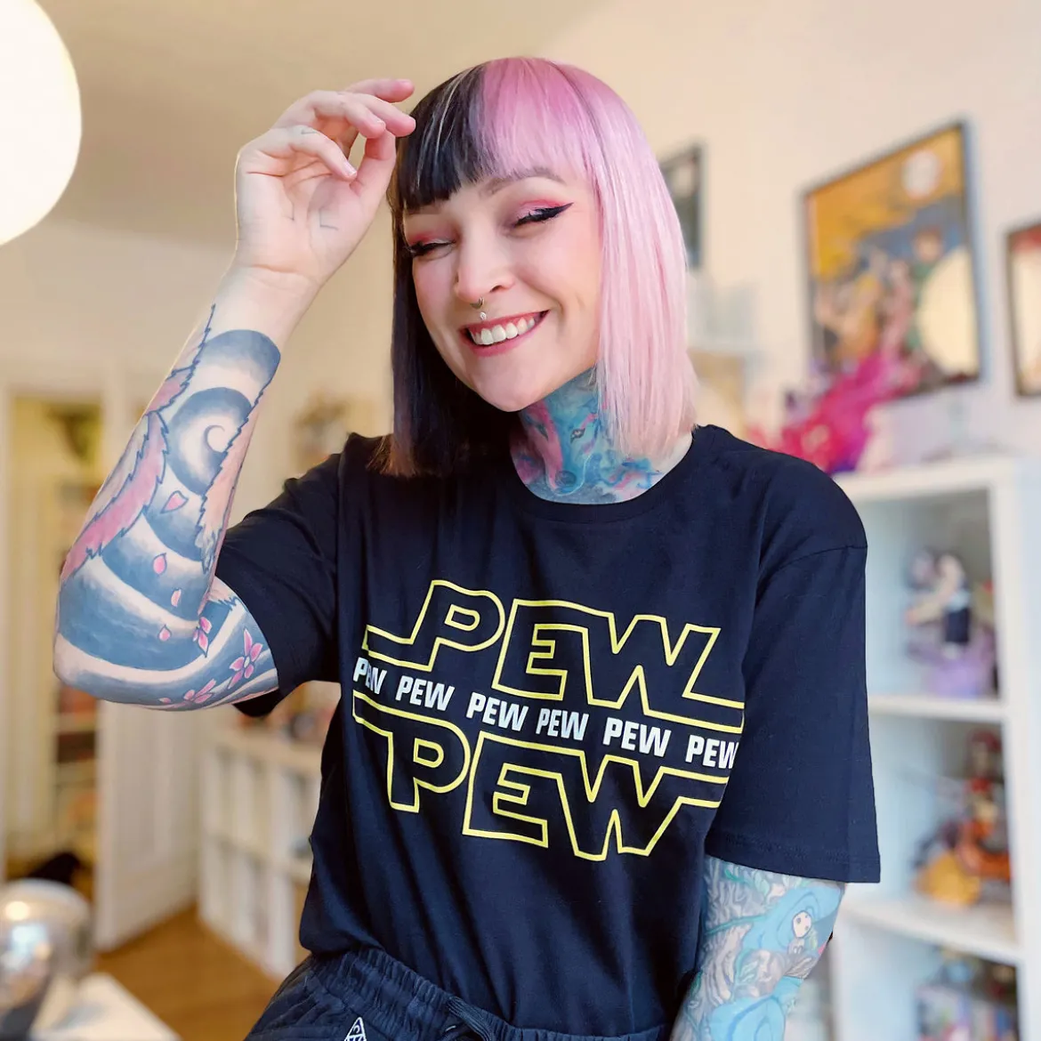 Pew Pew - T-Shirt schwarz