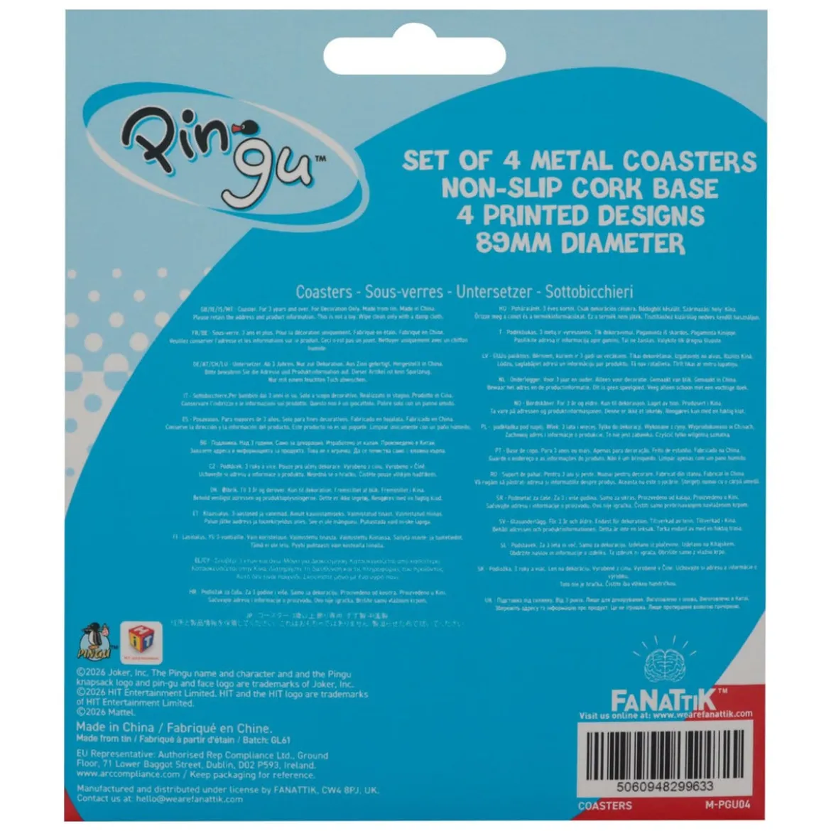 Pingu - Family Untersetzer 4er Set