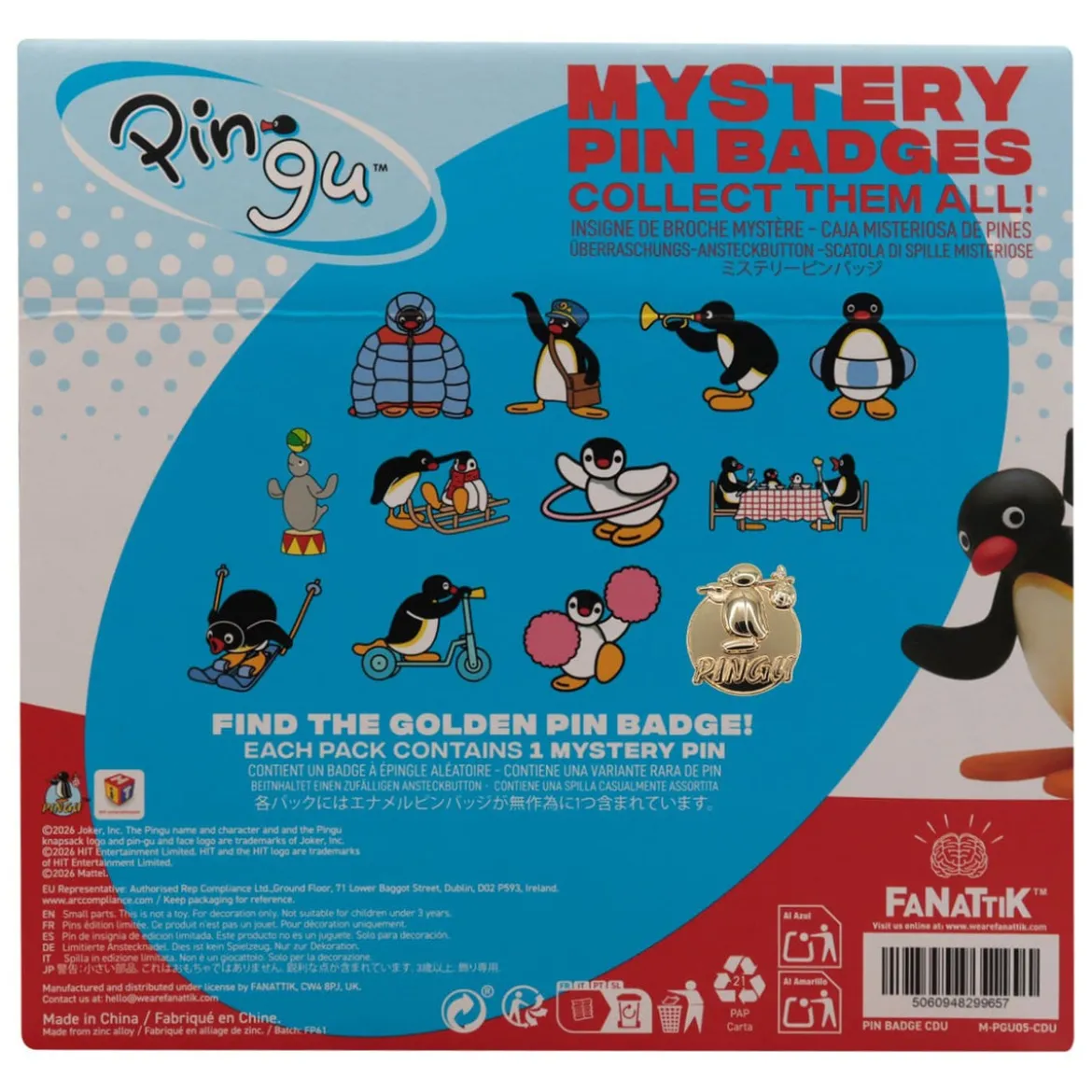 Pingu - Mystery Ansteck-Pin 12er Display