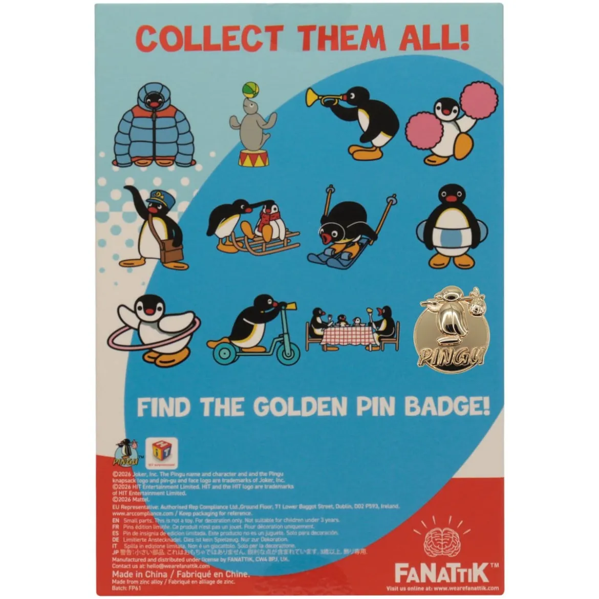 Pingu - Mystery Ansteck-Pin 12er Display