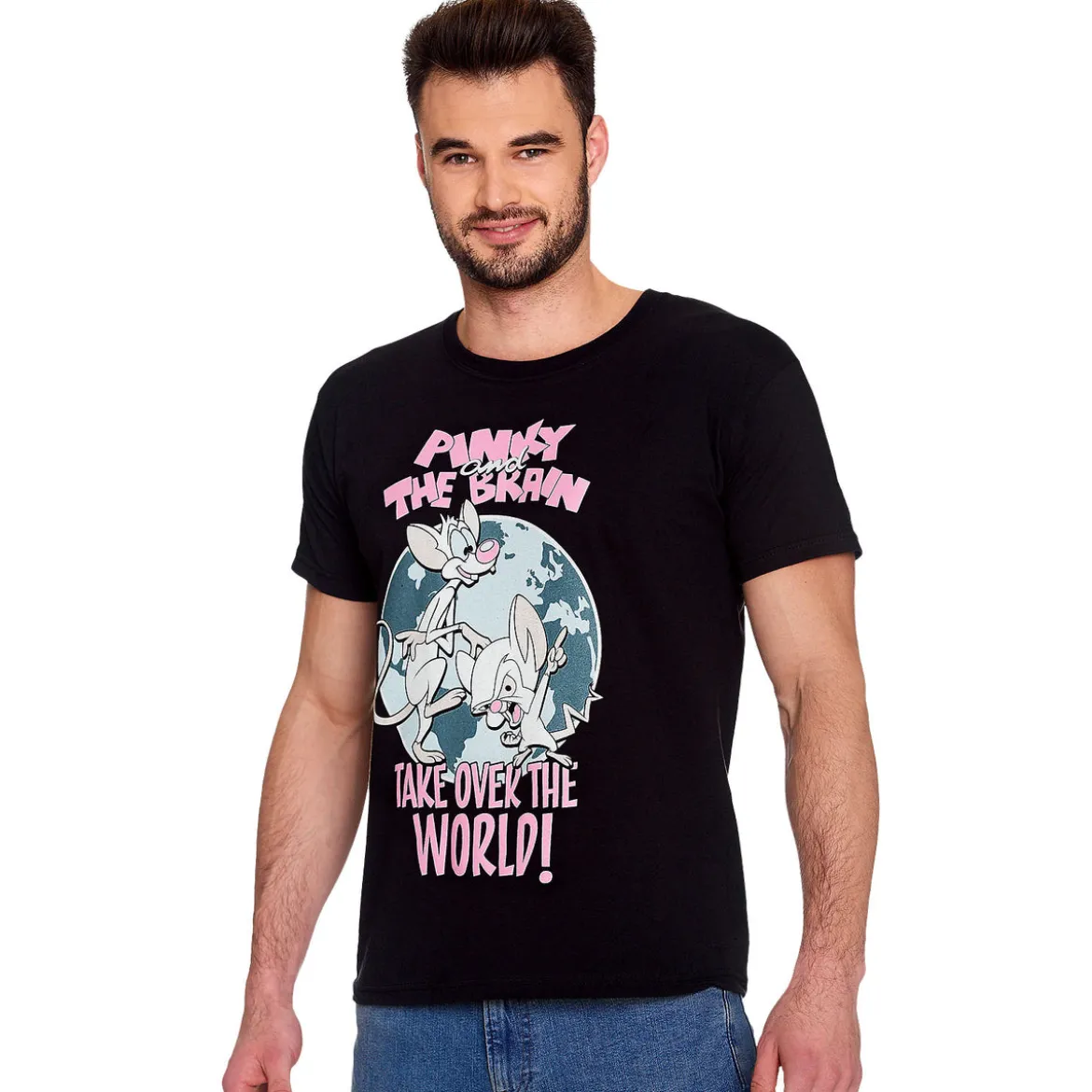 Pinky und der Brain - Take Over The World T-Shirt schwarz