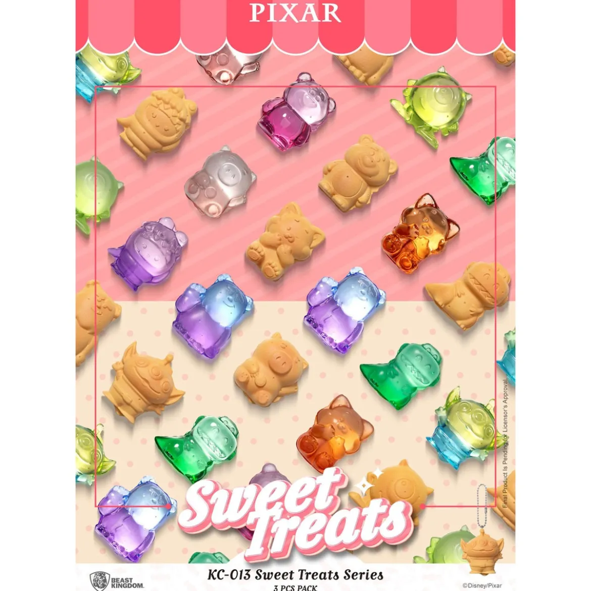 Pixar Sweet Treats Series Schlüsselanhänger 3er-Pack 4 cm