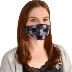 Pixel Gesichtsmaske für Minecraft Fans grau