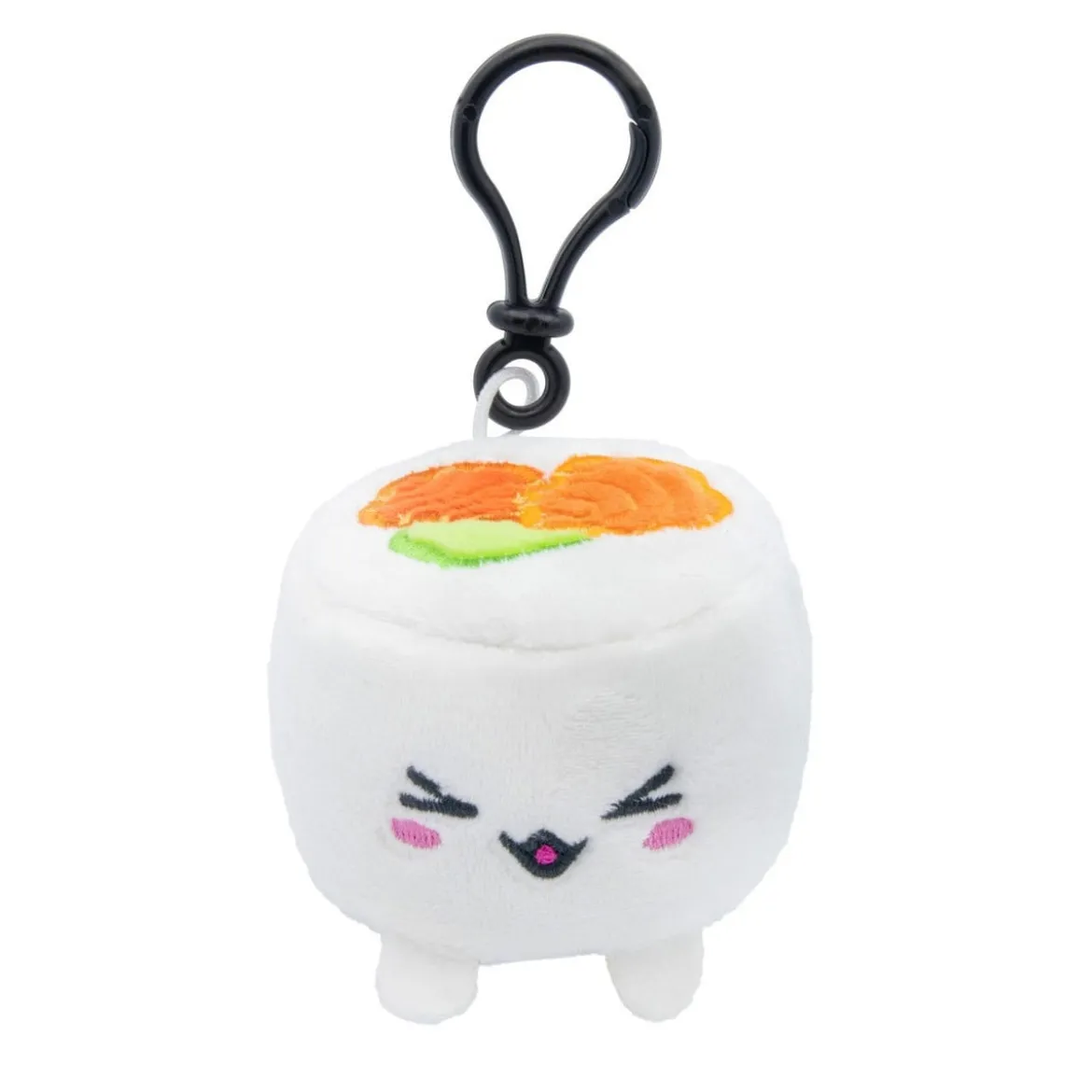 Plushi Plüschfigur mit Schlüsselanhänger Uramaki Sushi mit Lachs 7 cm