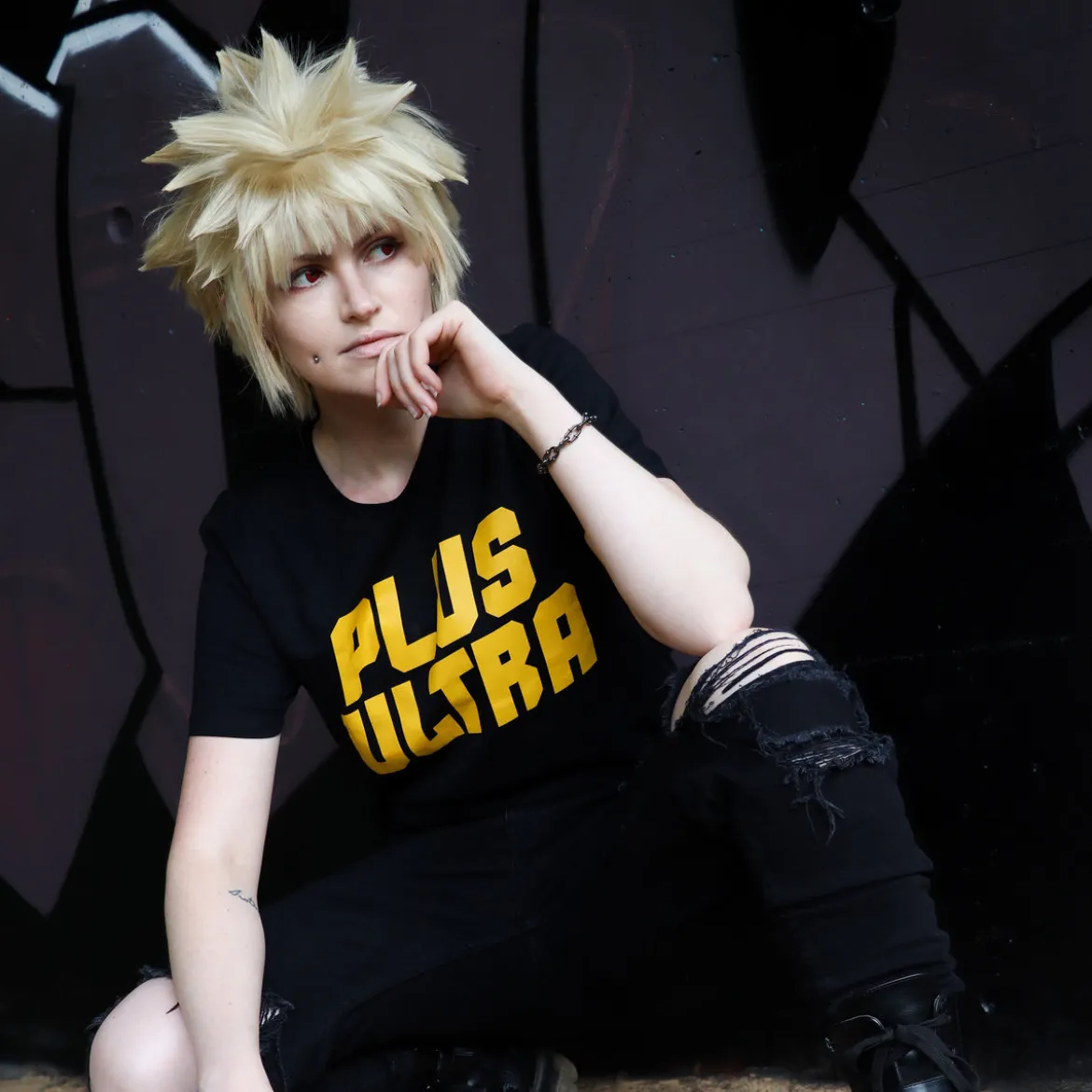 Plus Ultra T-Shirt für My Hero Academia Fans schwarz