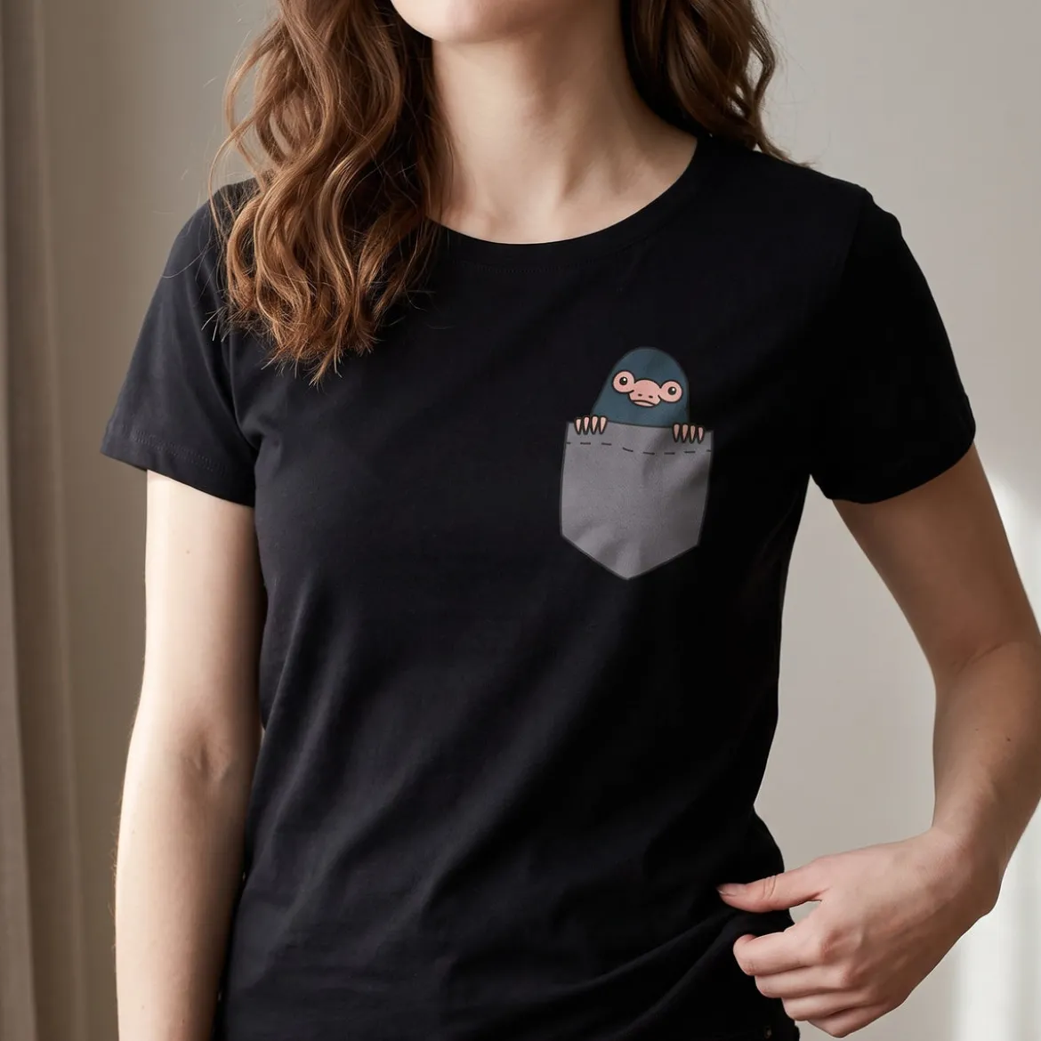 Pocket Niffler - Phantastische Tierwesen T-Shirt Damen schwarz