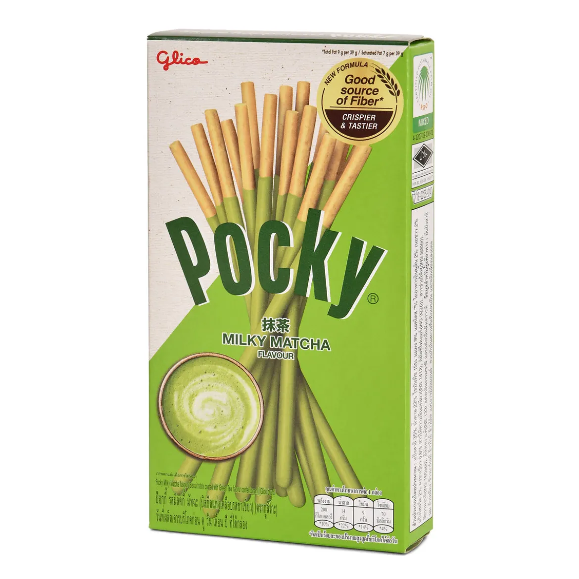 Pocky Milky Matcha Biskuit Stäbchen