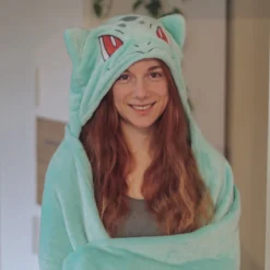 Pokemon - Bisasam Decke mit Kapuze