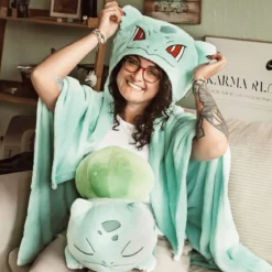 Pokemon - Bisasam Decke mit Kapuze