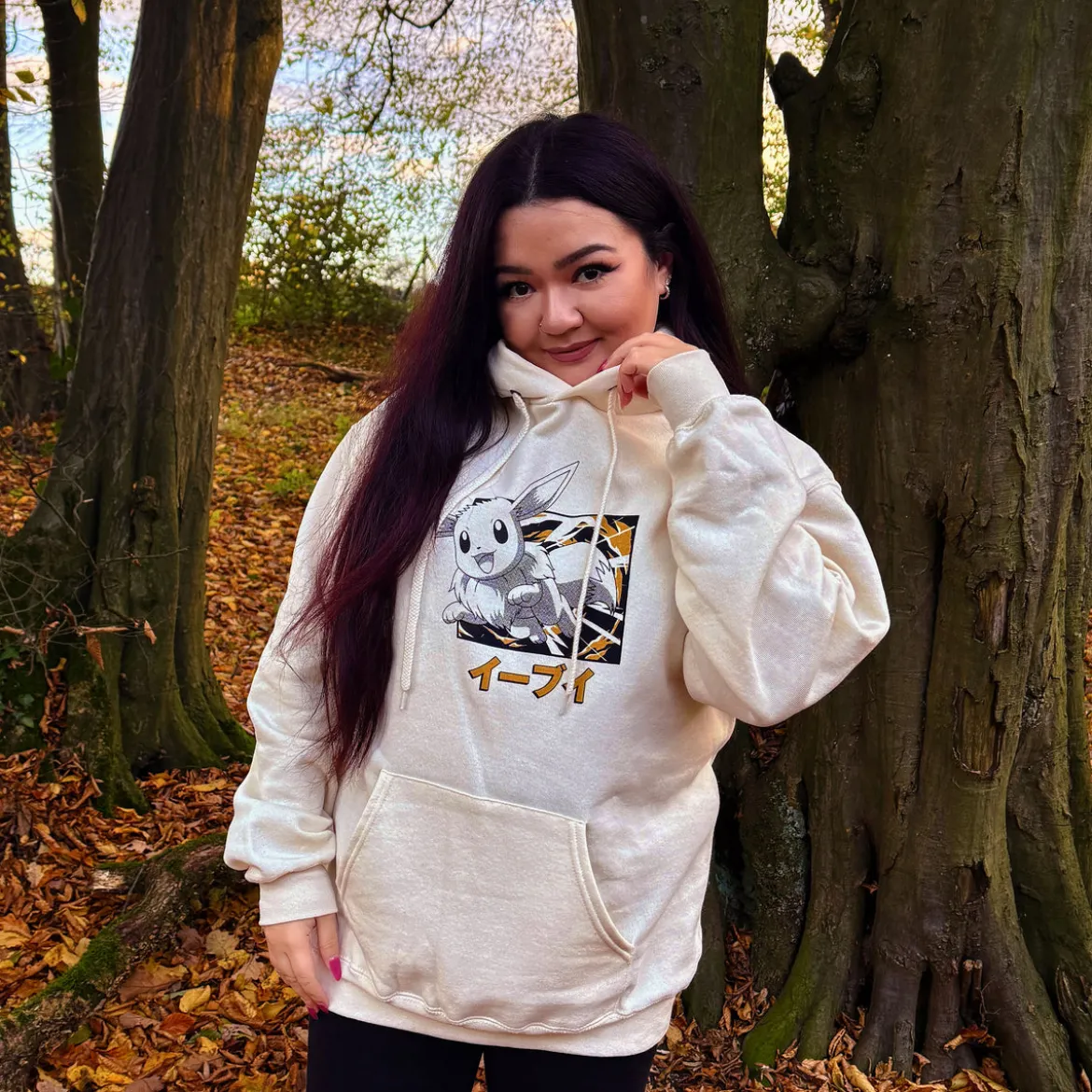 Pokemon - Evoli Evolution Katakana Hoodie