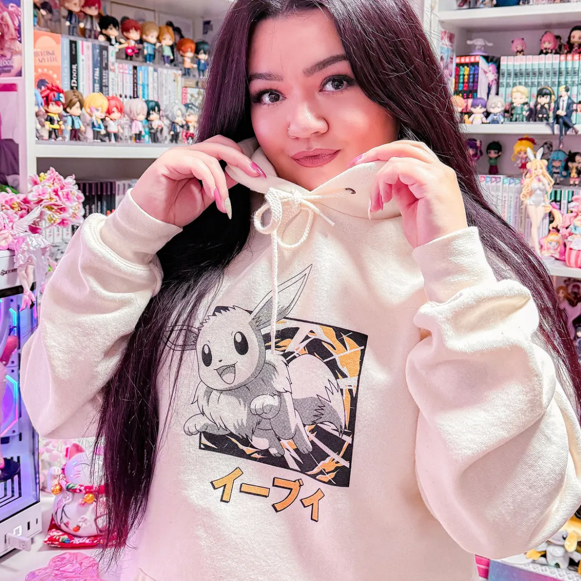Pokemon - Evoli Evolution Katakana Hoodie