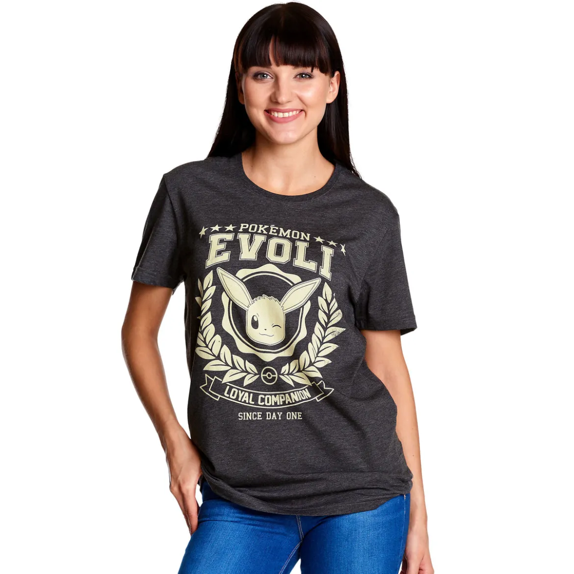 Pokemon - Evoli Loyal Companion T-Shirt grau