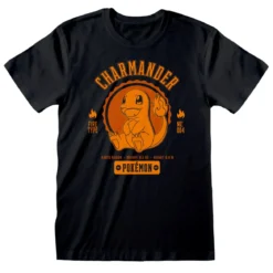 Pokemon - Glumanda College T-Shirt schwarz