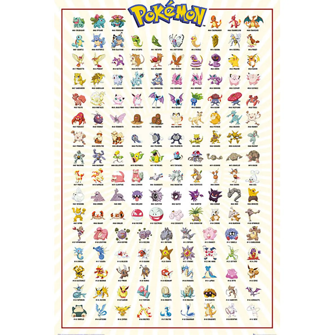 Pokemon - Kanto First Generation Maxi Poster