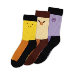 Pokemon - Pikachu, Evoli und Gengar Socken 3er Set