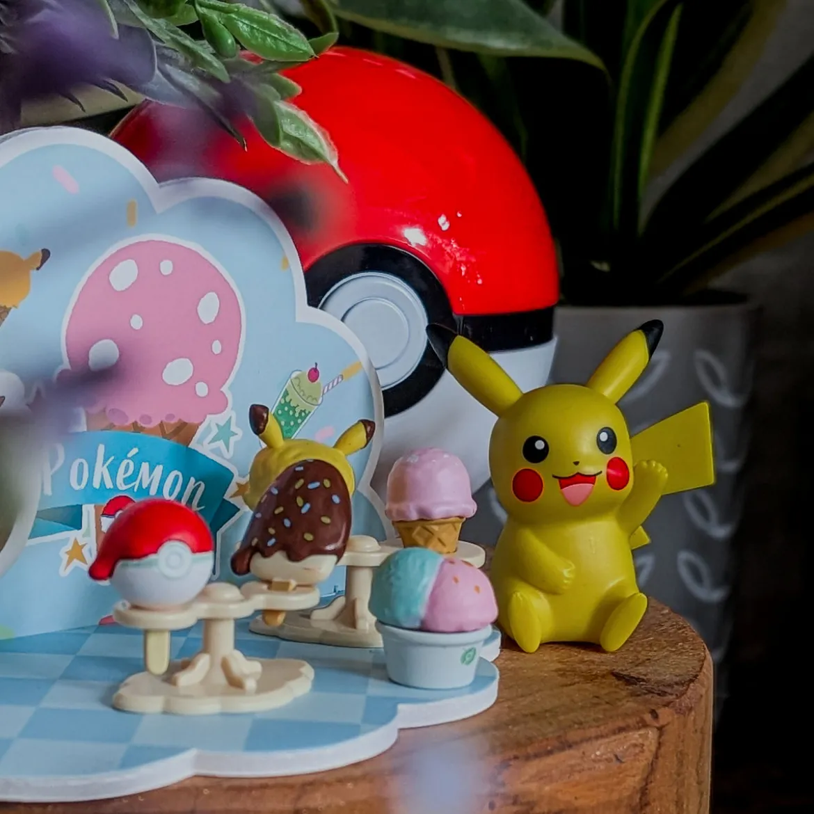 Pokemon - Pikachu Ice Cream 3D SCENE Figur