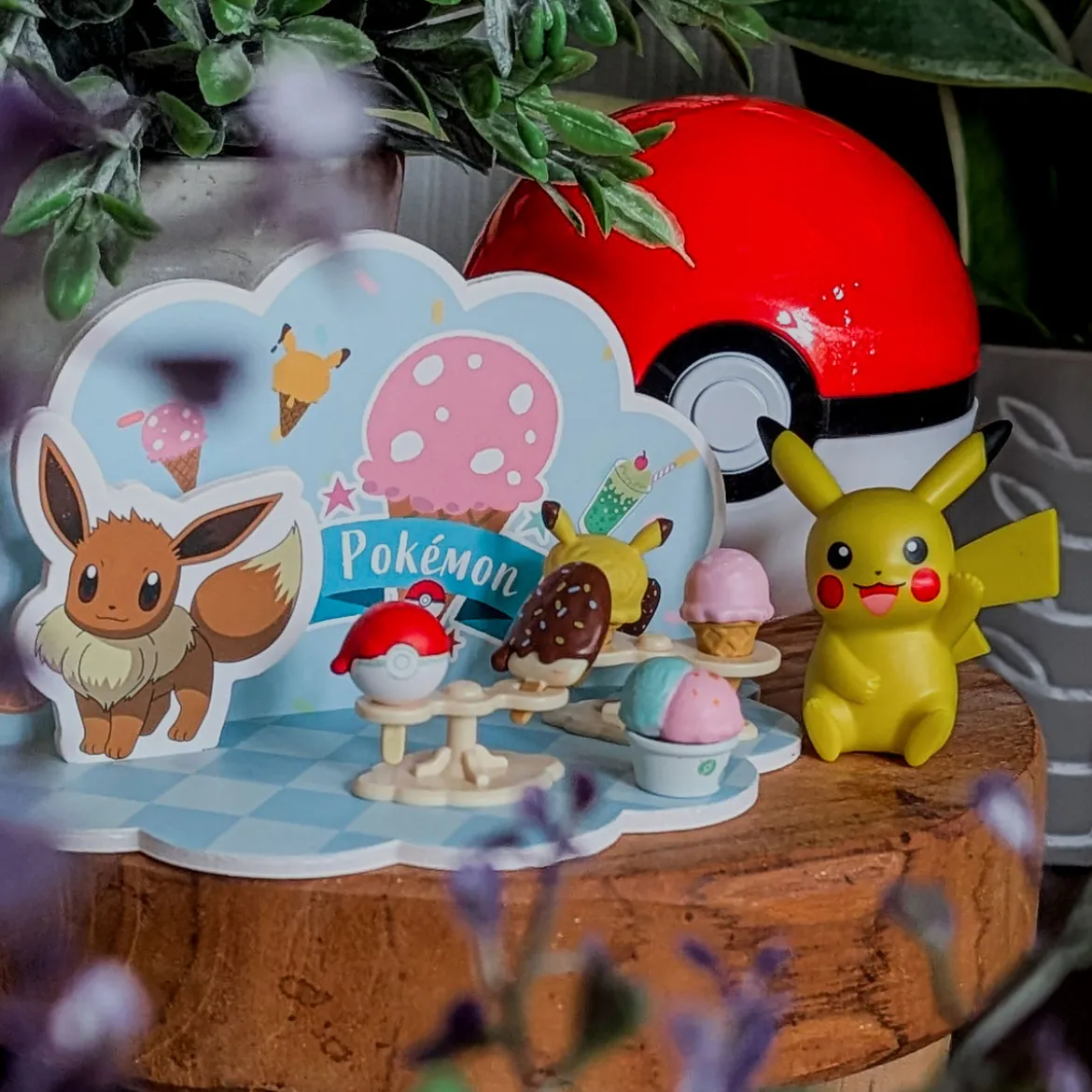 Pokemon - Pikachu Ice Cream 3D SCENE Figur