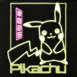 Pokemon - Pikachu Neon T-Shirt Kinder schwarz
