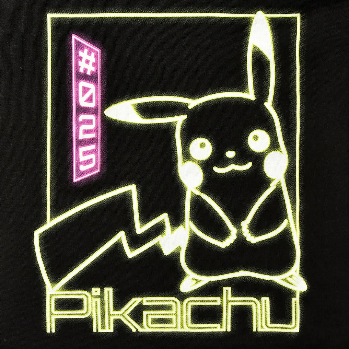 Pokemon - Pikachu Neon T-Shirt Kinder schwarz
