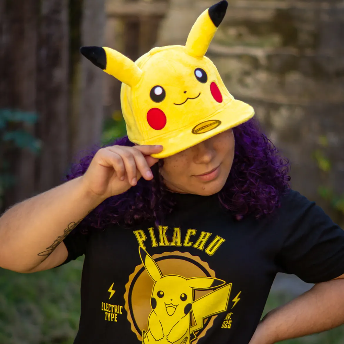 Pokemon - Pikachu Plüsch Snapback Cap