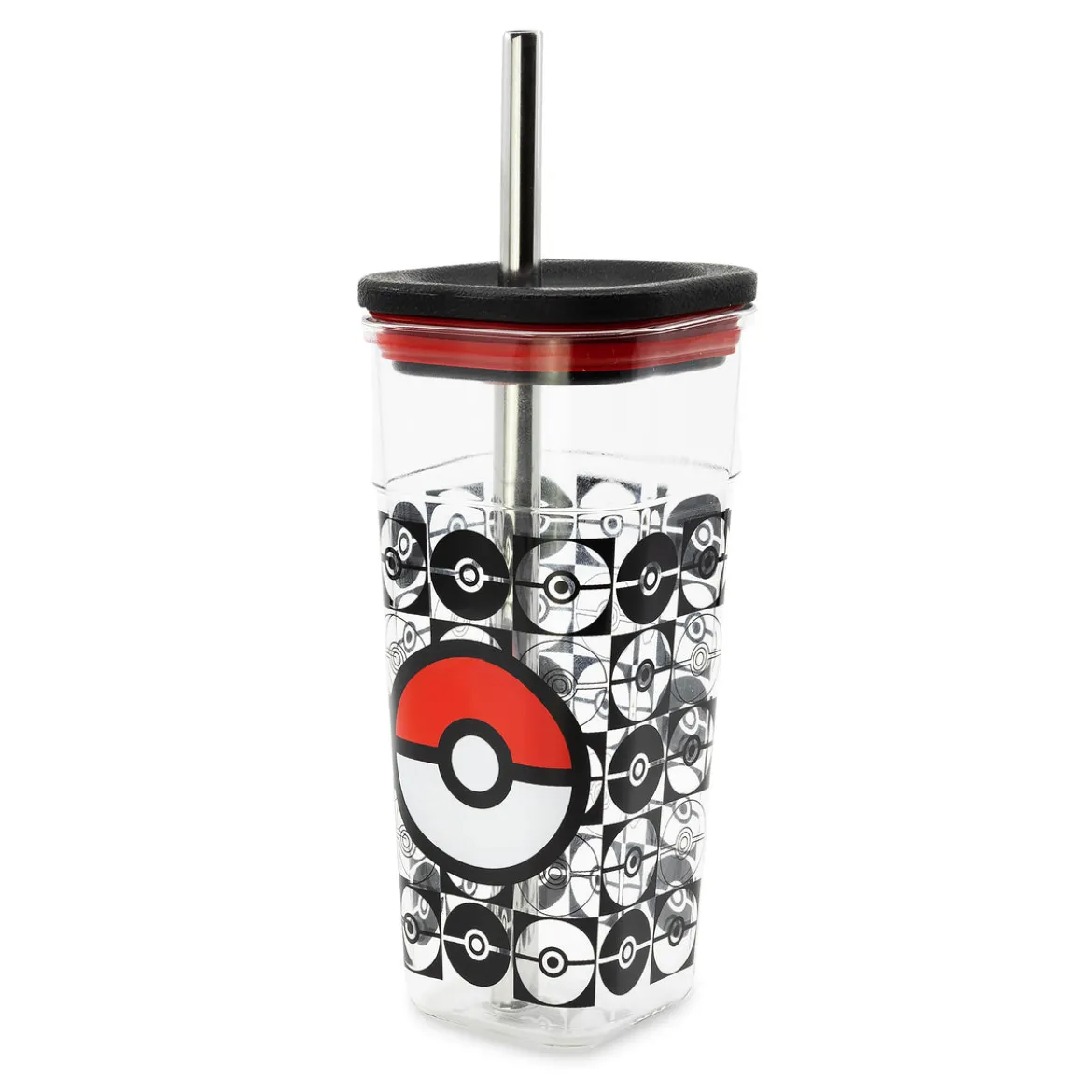 Pokemon - Pokeball Becher mit Strohhalm
