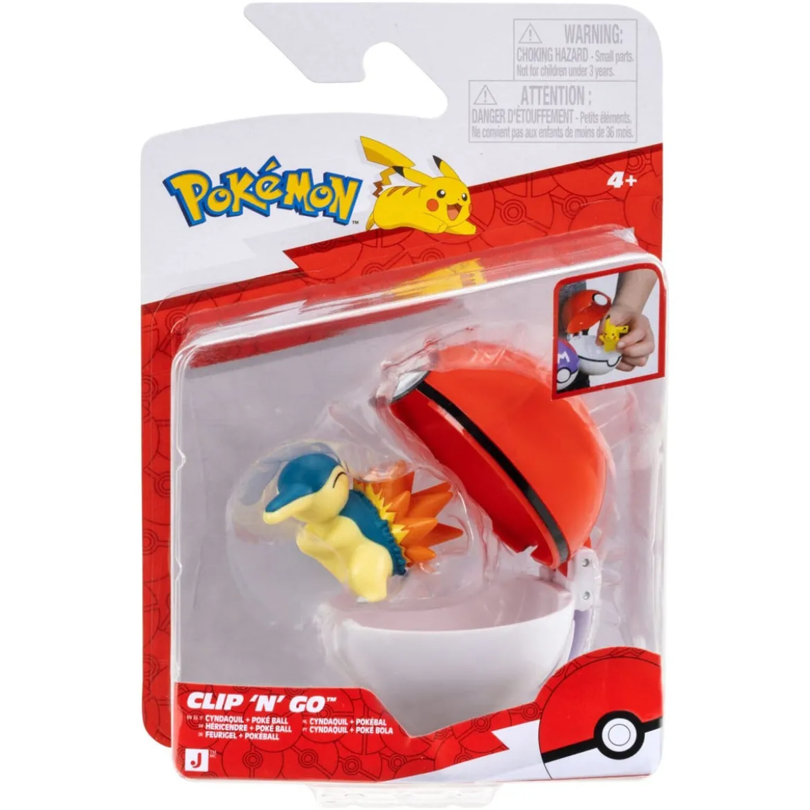 Pokémon Clip 'n' Go Actionfigur Feurigel & Pokéball