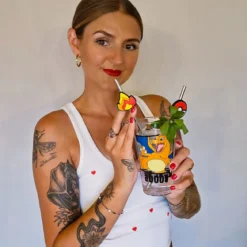 Pokémon Glas Tumbler mit Trinkhalmen Glurak 480 ml
