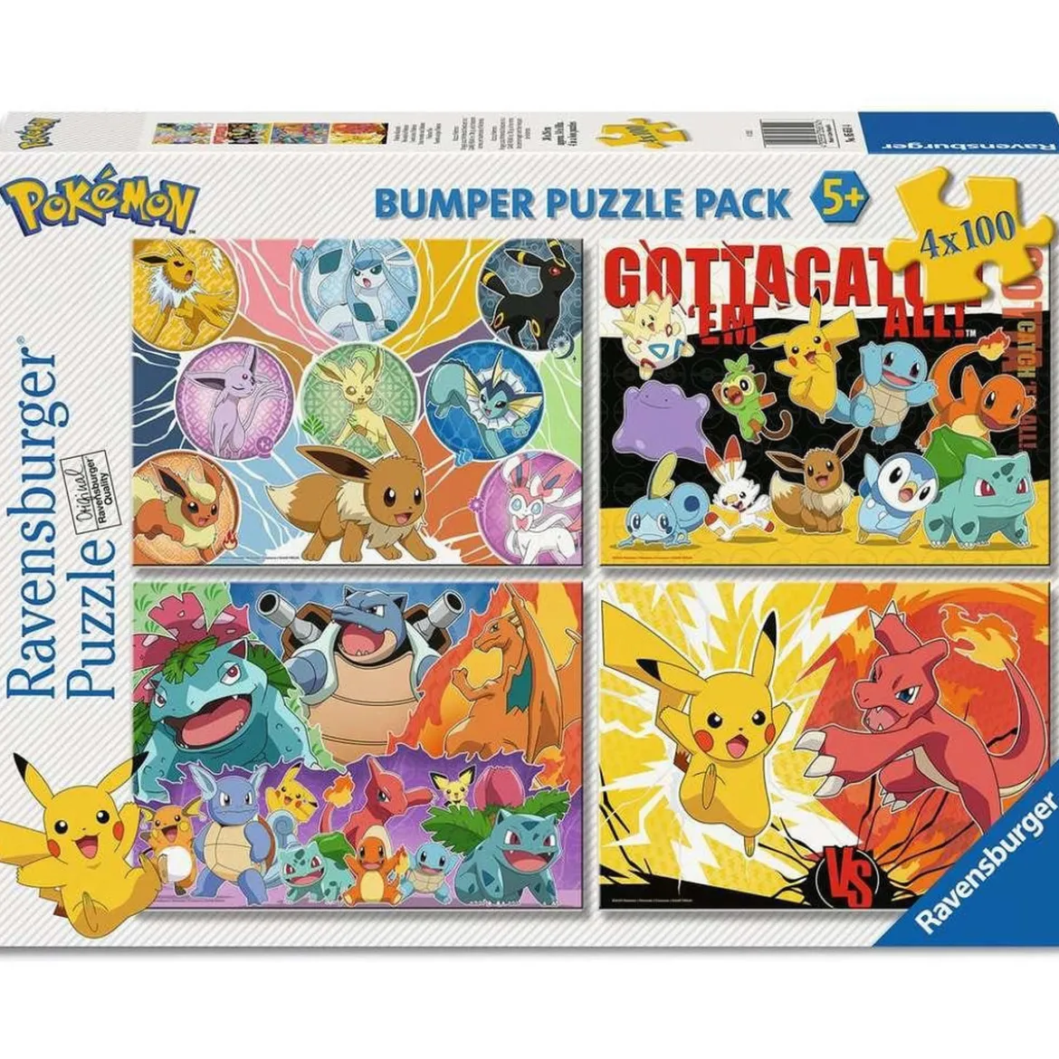Pokémon Puzzles 4er-Pack Pokémon-Kumpels (4x100 Teile)
