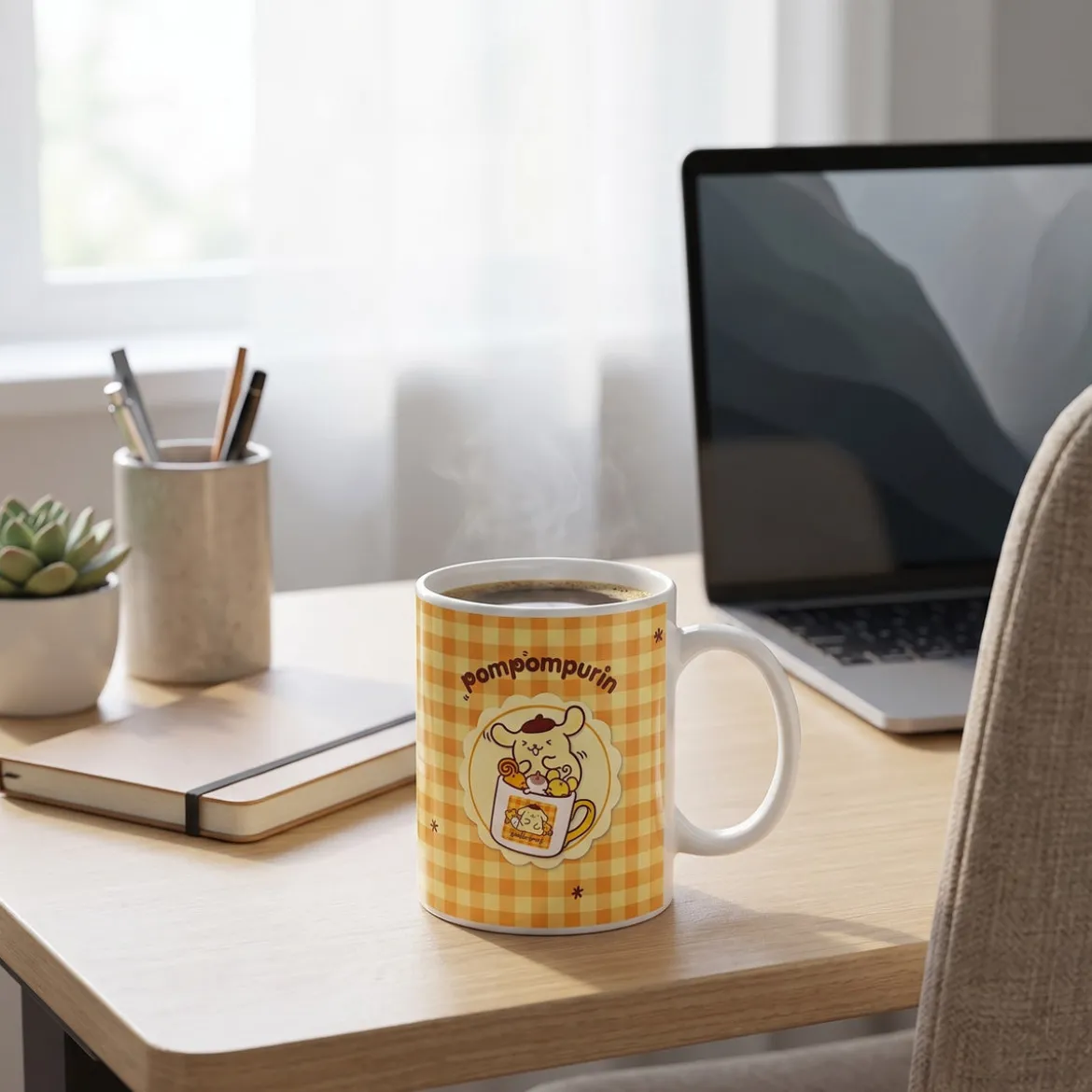 Pompompurin Squishy Cute Purin Tasse - Sanrio