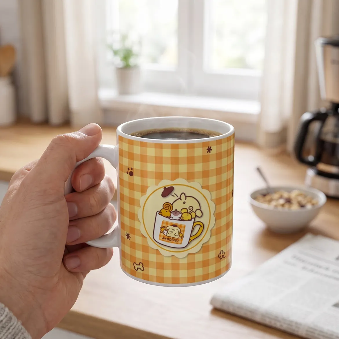 Pompompurin Squishy Cute Purin Tasse - Sanrio