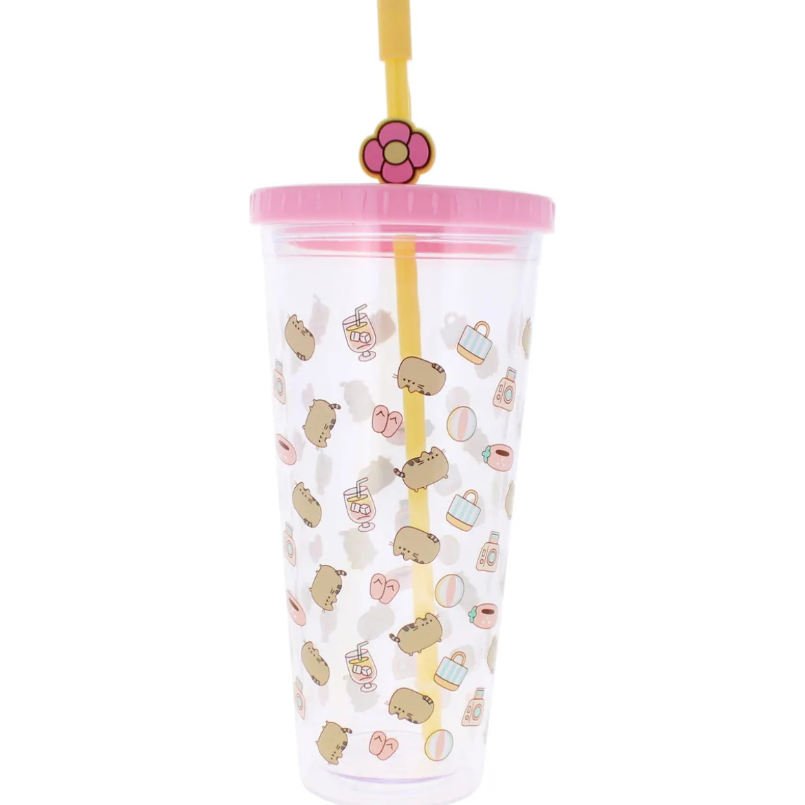 Pusheen Becher mit Strohhalm 700 ml