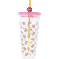 Pusheen Becher mit Strohhalm 700 ml