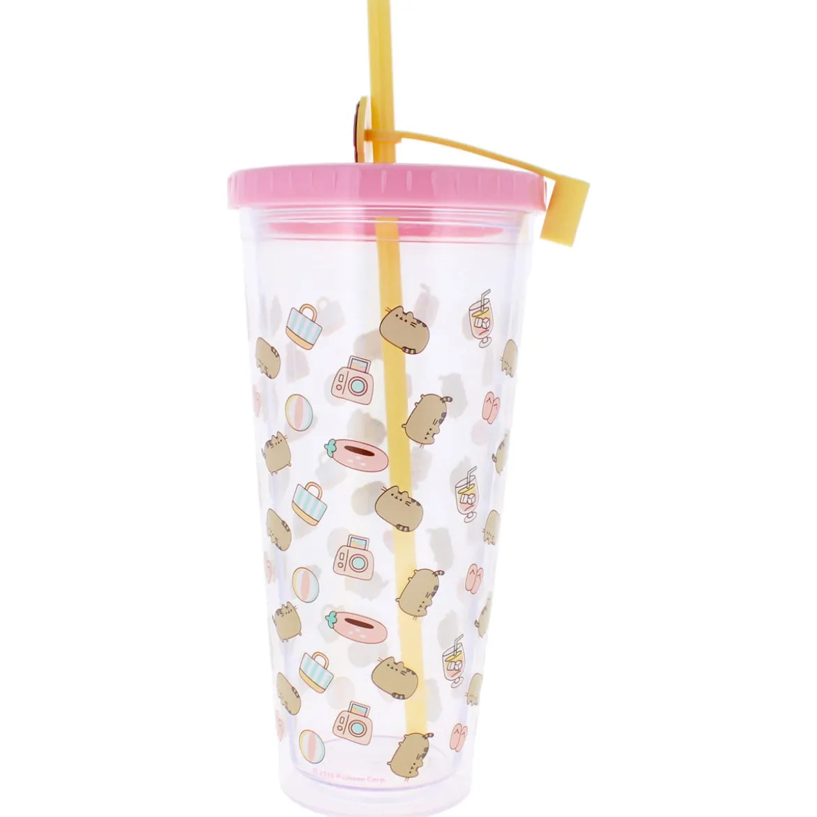 Pusheen Becher mit Strohhalm 700 ml