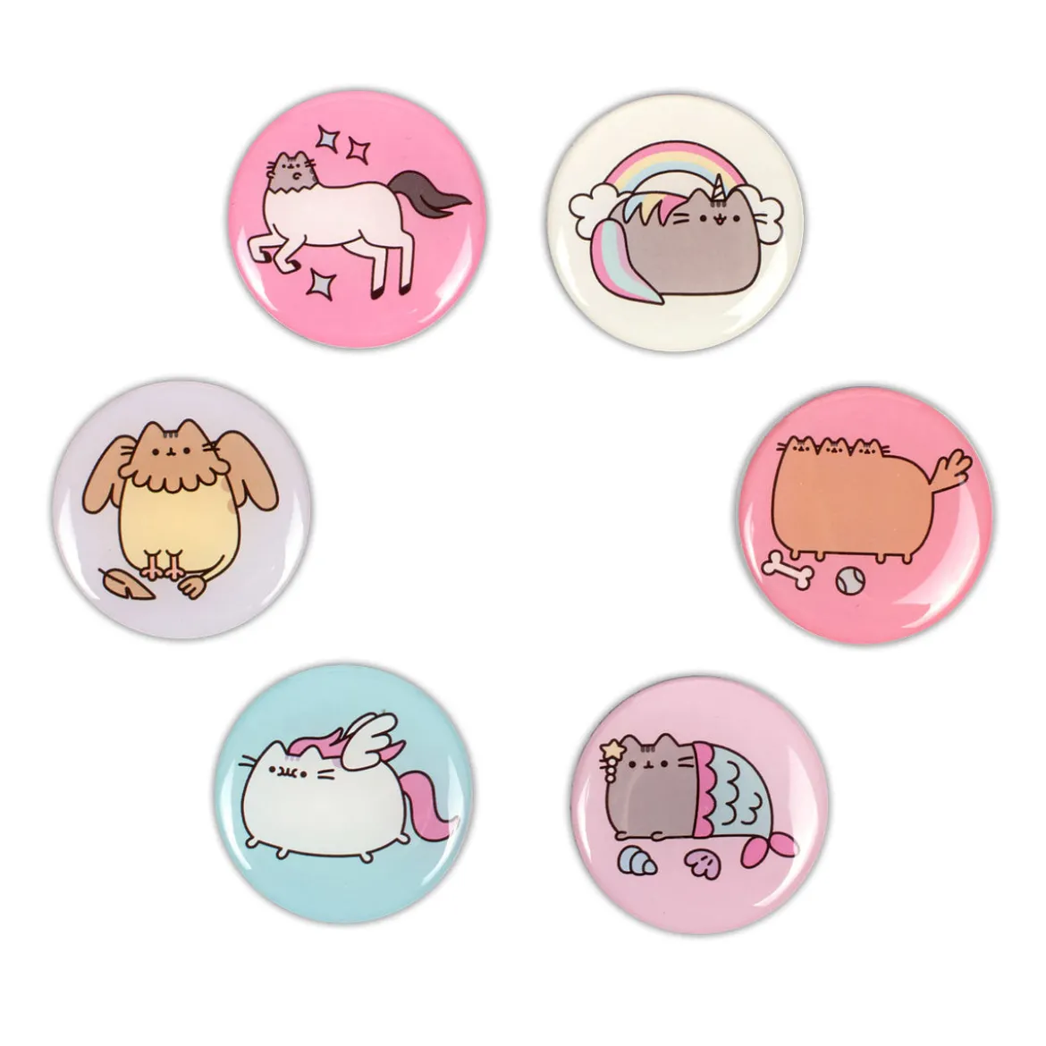 Pusheen - Button 6er Magnet-Set